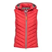 Gerecyclede Polyester Puffer Vest Camel Active , Red , Dames