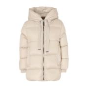 Ecru Seia Gewatteerde Jas Max Mara , Beige , Dames