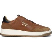 Bruin Leren Lage Sneakers Pantofola d'Oro , Brown , Heren