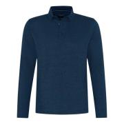 Heren poloshirt met lange mouwen Brax , Blue , Heren