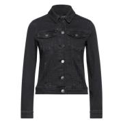 Denim Jack in Washed-Look Street One , Black , Dames