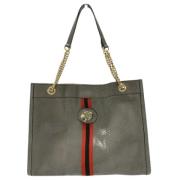 Pre-owned Leather gucci-bags Gucci Vintage , Gray , Dames