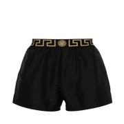 Zwart zee kleding met Greca-details Versace , Black , Heren