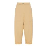 Cargo Broek in Oker Katoen Patrizia Pepe , Yellow , Dames