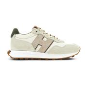 Beige Suède Leren Sneakers Hogan , Beige , Heren