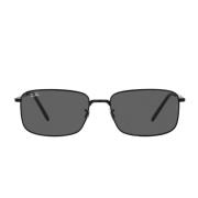 Rechthoekige Metalen Zonnebril Donkergrijs Ray-Ban , Black , Unisex