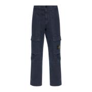 Broek met logo Stone Island , Blue , Heren