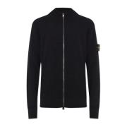 Geribbelde cardigan Stone Island , Black , Heren