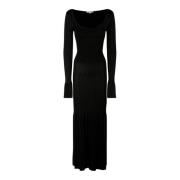 Zwarte Boothals Jurk Patrizia Pepe , Black , Dames