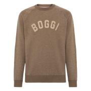 Crew Neck Jumper in een mix van katoen, wol en kasjmier Boggi Milano ,...