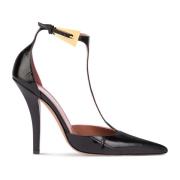 T-Strap Pump Paris Texas , Black , Dames