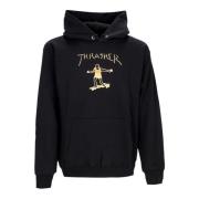 Zwart/bruine hoodie lange mouw sweatshirt Thrasher , Black , Heren