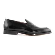 Zwarte Leren Loafer Schoenen Doucal's , Black , Heren