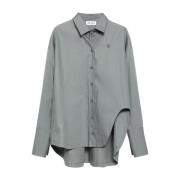 Parachutestof Grijze Shirt The Attico , Gray , Dames