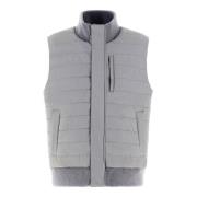 Grijze gewatteerde vestjas Herno , Gray , Heren