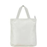 Pre-owned Leather totes Chanel Vintage , White , Dames