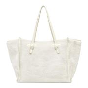 Witte Shoppingtas met Faux Fur Gianni Chiarini , White , Dames