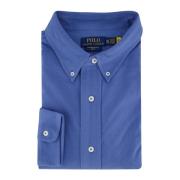 Blauw casual overhemd katoenmix Ralph Lauren , Blue , Heren