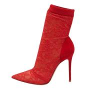 Pre-owned Lace boots Gianvito Rossi Pre-owned , Red , Dames