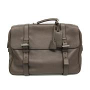 Pre-owned Leather shoulder-bags Prada Vintage , Gray , Dames