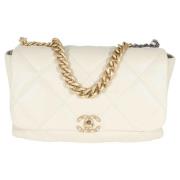 Pre-owned Leather crossbody-bags Chanel Vintage , Beige , Dames