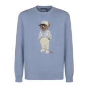 Lange Mouw Pullover Sweaters Polo Ralph Lauren , Blue , Heren