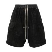 Cargo Zwarte Shorts Rick Owens , Black , Heren