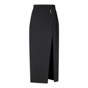 Elegante Zwarte Asymmetrische Rok met Split Roberto Cavalli , Black , ...