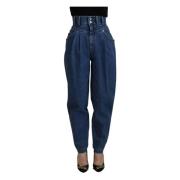 Italiaanse Chic High Waist Jeans Dolce & Gabbana , Blue , Dames