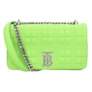 Leather shoulder-bags Burberry , Green , Dames