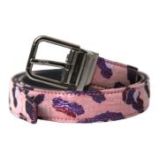 Multicolor Jacquard Lederen Riem Dolce & Gabbana , Multicolor , Dames