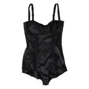 Zwarte Kant Zijde Stretch Bikini Dolce & Gabbana , Black , Dames