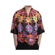 Multicolor Luminarie Print Cotton Polo Shirt Dolce & Gabbana , Multico...