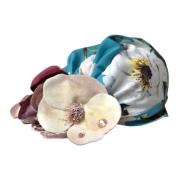 Blauwe Bloemen Turban Hoofddeksel Dolce & Gabbana , Blue , Dames