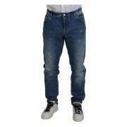 Elegant Skinny Jeans Dolce & Gabbana , Blue , Heren