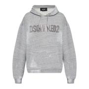 Sweatshirt met logo Dsquared2 , Gray , Heren