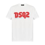 Witte T-Shirt S71Gd1455-D20020 Dsquared2 , White , Heren