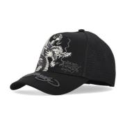 Draken Twill Mesh Trucker Pet Ed Hardy , Black , Heren