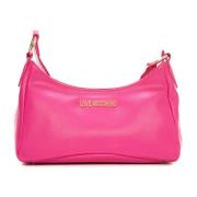 Verstelbare schoudertas met ritssluiting Love Moschino , Pink , Dames