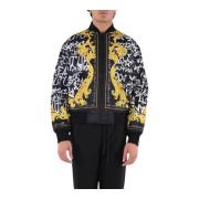 Graffiti Barocco Jas Versace Jeans Couture , Black , Heren