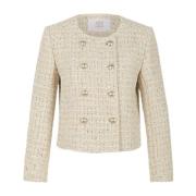 Luxe Tweedjasje Parijse Chic Riani , Beige , Dames