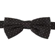 Elegante Polka Dot Zijden Vlinderdas Dolce & Gabbana , Black , Heren