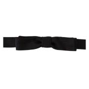 Elegante Zwarte Zijden Vlinderdas Dolce & Gabbana , Black , Heren