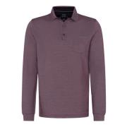 Lange mouwen herenpoloshirt in stijl Pharell Brax , Brown , Heren