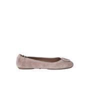 Ballerina Flats met Logo Plaat Tory Burch , Beige , Dames