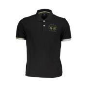 Elegant zwart poloshirt met subtiele contrasten La Martina , Black , H...