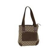 Pre-owned Canvas gucci-bags Gucci Vintage , Beige , Dames