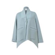 Pre-owned Wool outerwear Hermès Vintage , Blue , Dames