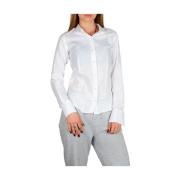 Elegante Milano Katoen Linnen Overhemd Made in Italia , White , Dames