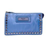 Pre-owned Nylon pouches Prada Vintage , Blue , Dames